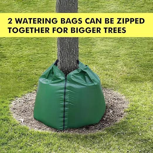 Tree Watering Bag 20 Gallon Watering Bag for Trees with Heavy Duty Zipper Premium PVC Tree Bags Slow Release Drippers Bag for Trees (4 Pack 5-8 Hours Releasing Time) by GreenHaven Gardens