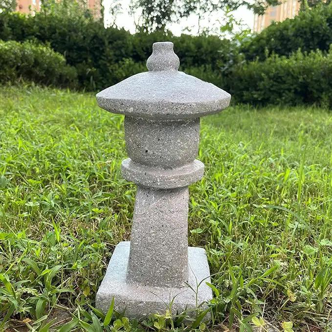 14’’ High Asian Solar-Powered Zen Pagoda Garden Statue LED Light Solar Lamp for Outdoor Japanese Decoration Aesthetic Garden Figurines by GreenHaven Gardens