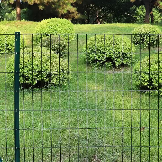 Black PVC Coated Welded Wire Fence 48 Inch x 50 Foot, 2 Inch x 4 Inch 14GA, Garden Border Fencing Roll Vinyl Coating Metal Wire Mesh Hardware Cloth for Yard Vegetable Plant Protection by GreenHaven Gardens
