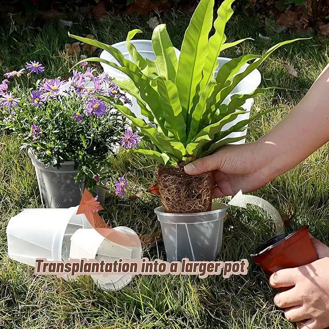 3.9-9.4 Inch Big Size Clear Nursery Pots with Drainage, 6 Sizes 10 Packs Nursery Garden Pots with 10 Plant Labels for Seedling Plants, Nursery Pots Variety for Indoor Outdoor Seed Starter Flower Pots by GreenHaven Gardens