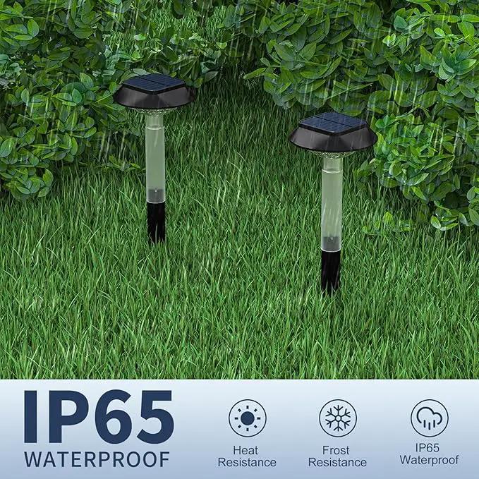 Solar Pathway Lights Outdoor 8 Pack, [6 Light Modes Cool White/Warm/ 3 Fixed Color/RGB Changing] LED Solar Lights Outdoor Waterproof IP65, Solar Garden Lights for Walkway Yard Backyard Lawn Landscape by GreenHaven Gardens