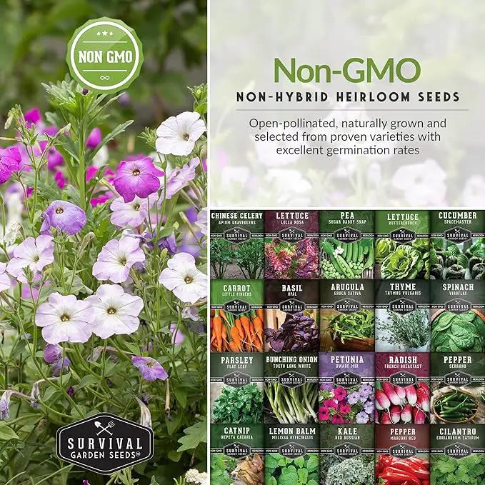 Indoor Garden Vegetables Hydroponic Apartment Garden - Non-GMO Heirloom Vegetable Varieties for Small-Space Patio Garden - Hydroponics-Friendly - Plant Indoors or Outdoors - Survival Garden Seeds by GreenHaven Gardens