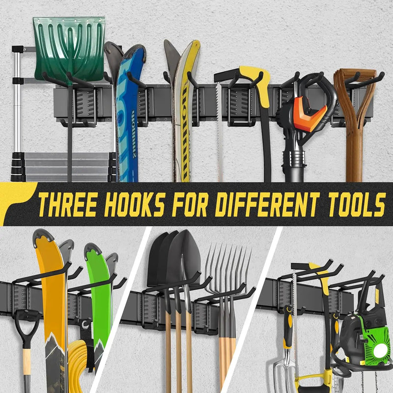 Garage Wall Organizer,21Pack Carries 1200 lbs,Garden Tool Organizer 99in with Large Storage Space,Easy Assembly, Sturdy Design,for Efficient Tool Storage Garage Organization by GreenHaven Gardens