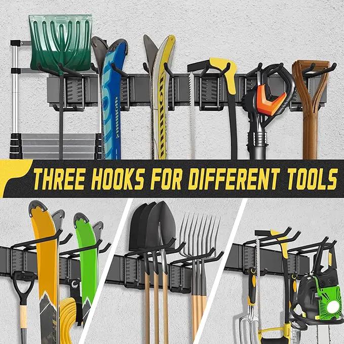 Garage Wall Organizer,12Pack Carries 600 lbs,Garden Tool Organizer 49.5in With Large Storage Space,Easy Assembly, Sturdy Design,for Efficient Tool Storage Garage Organization by GreenHaven Gardens