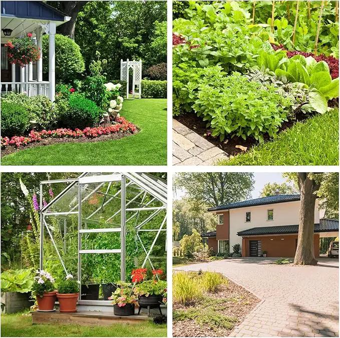 Non-Woven Weed Barrier Landscape Fabric, Durable Heavy-Duty Weed Removal Block, Easy to Set, Excellent Weed Control (3.2 oz) (3.2FT*98FT) by GreenHaven Gardens