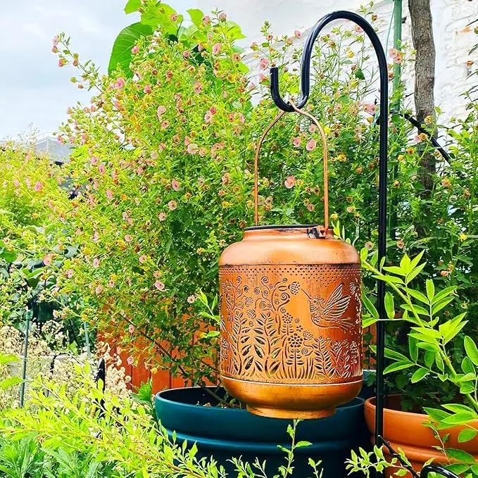 Hummingbird Solar Lanterns Outdoor Waterproof Hanging Solar Lights Hummingbird Gifts for Women Men Metal Bird Decorative LED Lanterns for Yard, Patio, Lawn, Tabletop, Pathway, Landscape, Garden Decor by GreenHaven Gardens