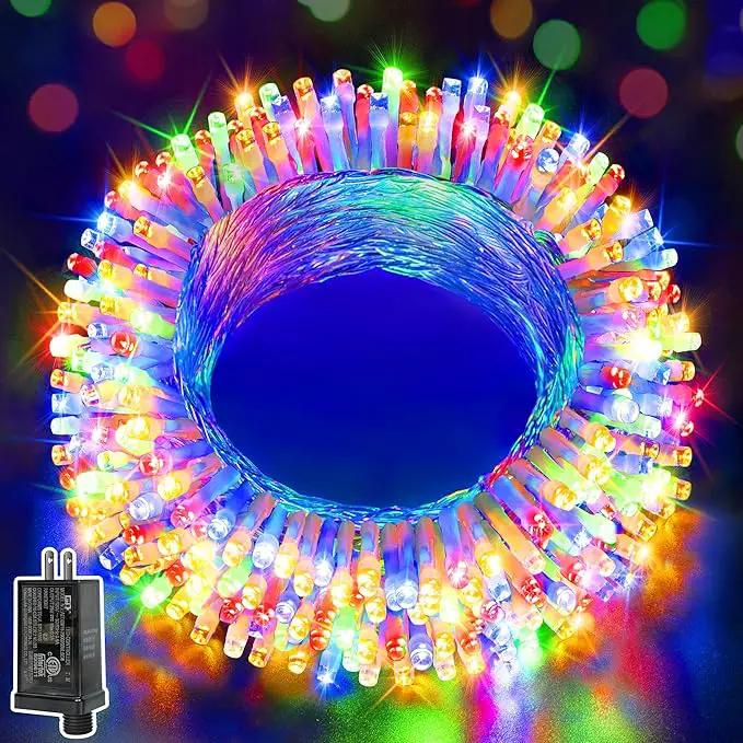 Ollny Christmas Lights Outdoor 200LED 60FT, Multicolor Connectable Plug in Fairy Light Indoor, 8 Modes Waterproof Timer Plug in LED String Lights for House Outside Bedroom Patio Balcony by GreenHaven Gardens