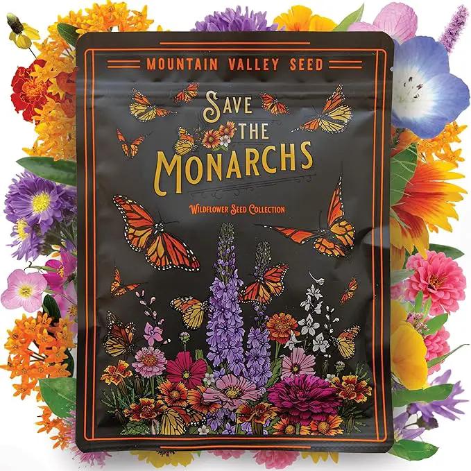 Wildflower Seeds Bulk – National Wildflower Seed Collection – Perennial Wildflowers Mix – Flower Seeds for Planting – Wild Flowers (Save The Monarchs) by GreenHaven Gardens