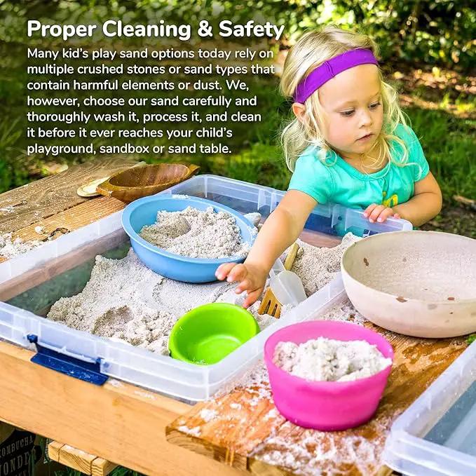 Classic Sand and Play Sand for Sandbox, Table, Therapy, and Outdoor Use, 20 lb. Bag, Natural, Non-Toxic, Wet Castle Building for Creativity and Stimulates Sensory Skills by GreenHaven Gardens