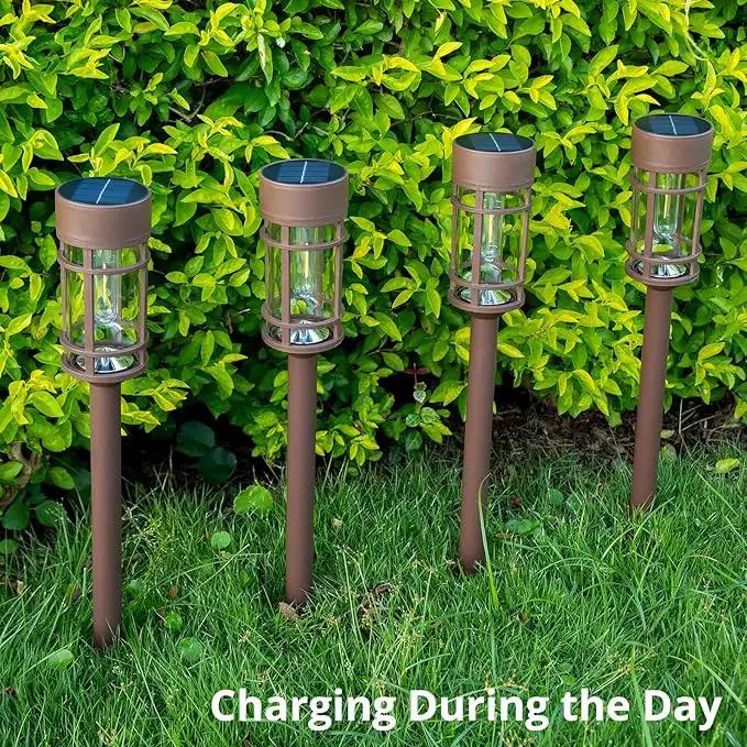 Solar Pathway Lights 8 Pack, Solar Lights Outdoor Waterproof IP65, Long-Lasting, Bright LED Outdoor Lighting Decor for Garden Yard Landscape Path by GreenHaven Gardens