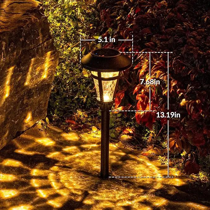 Solar Pathway Lights Outdoor 6 Pack, Warm White Lights Outdoor Waterproof, Bronze Finished Solar Garden Light for Yard Decor, Patio, Landscape, Lawn, Walkway, Pathway, Garden by GreenHaven Gardens