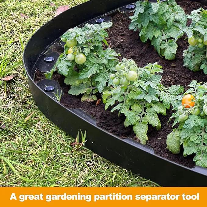 4 inch Tall Landscape Edging No Dig 33FT Garden Edging with 30 Spikes, Landscape Edging Border for Landscaping, Lawn, Flower Beds, Grass, Yard by GreenHaven Gardens
