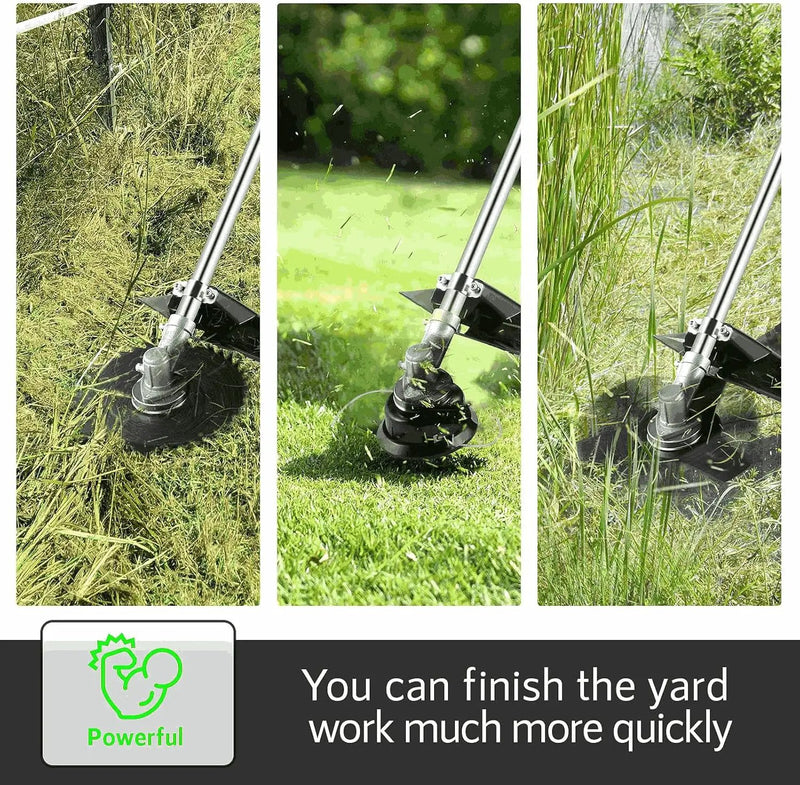 58CC Weed Wacker, Weed Eater Gas Powered 4 in 1 Cordless, String Trimmers 2-Cycle Gas Brush Cutter Weed Wacker Straight Shaft Gas Grass Trimmer for Lawn and Garden Care Trimming (Green) by GreenHaven Gardens