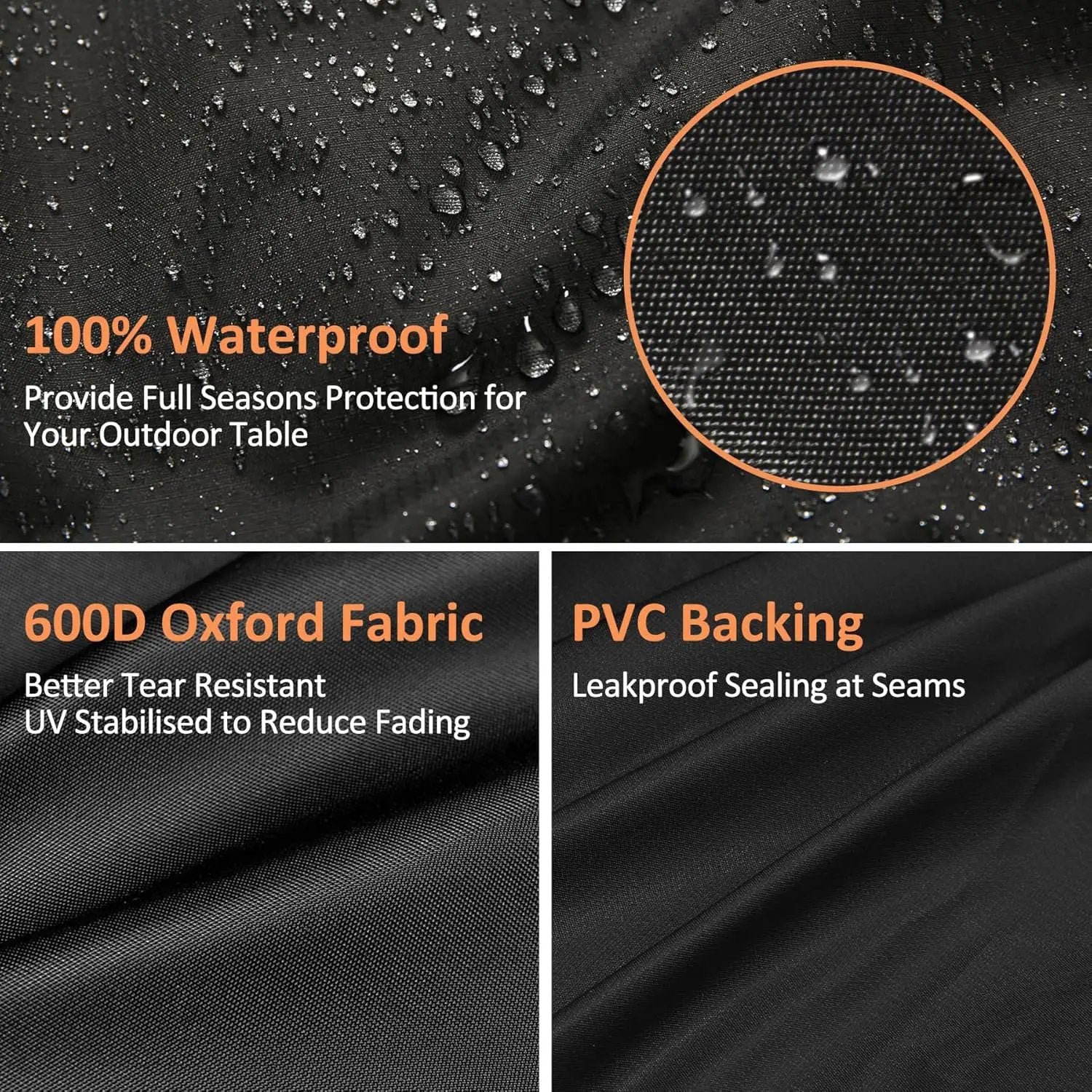 Griddle Cover for Members Mark Pro Series 5 Burner Outdoor Flat Top Gas Griddle, 600D Waterproof Heavy Duty Members Mark Griddle 5 Burner Cover, Includes Support Pole, Outdoor BBQ Accessory by GreenHaven Gardens