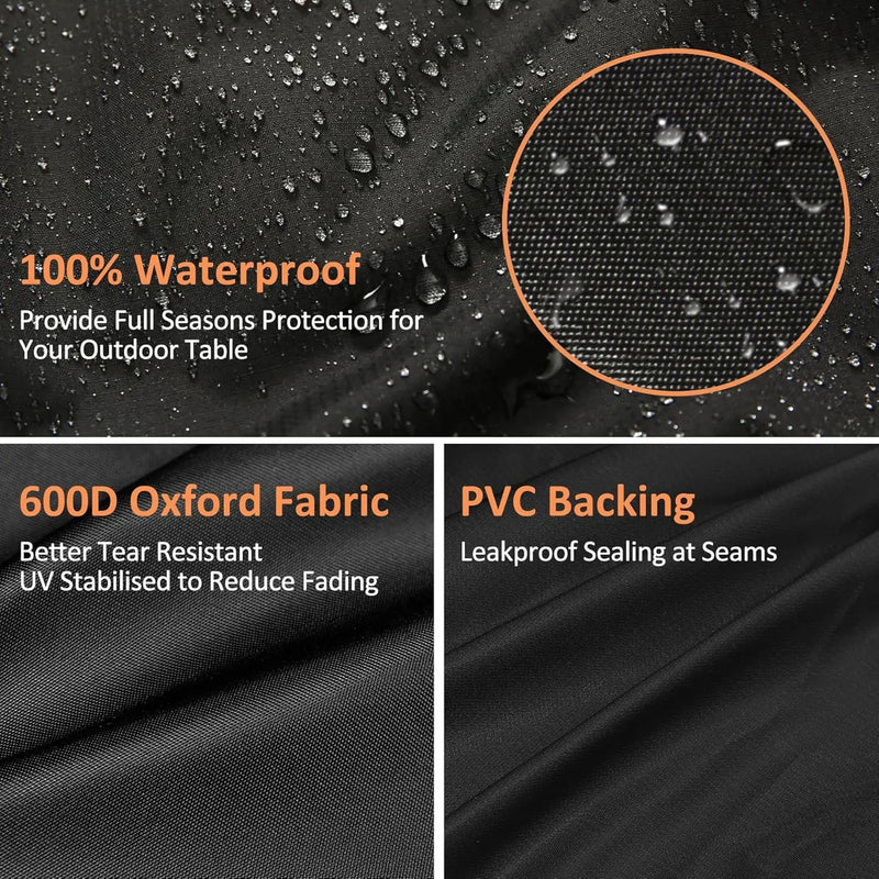 Griddle Cover for Members Mark Pro Series 5 Burner Outdoor Flat Top Gas Griddle, 600D Waterproof Heavy Duty Members Mark Griddle 5 Burner Cover, Includes Support Pole, Outdoor BBQ Accessory by GreenHaven Gardens
