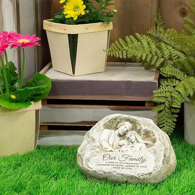 Joseph's Studio by Roman Inc., HOLY Family Garden, Garden Collection, Religious Statue, Holy Family, Memorial, Angel, Patron Saint, Garden Décor (7x8x4) by GreenHaven Gardens