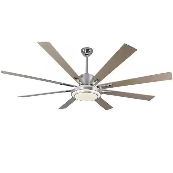Open Box BellaDepot Areo72 in. Indoor Modern Chrome Large Ceiling Fan with LED Light and Remote, Reversible 6- Speed Fan Light for Living Room by Selzalot