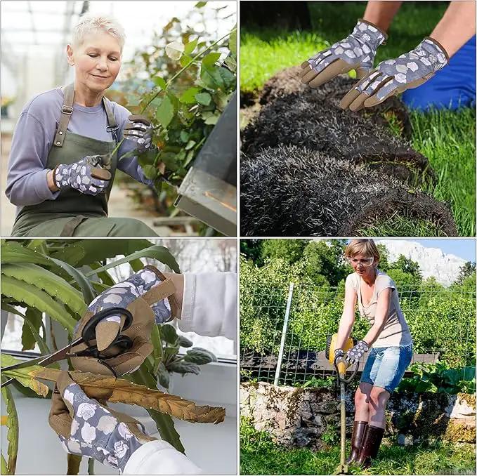 Gardening Gloves for Women and Men, Garden Gloves with Touch Screen, Thorn Proof Puncture Resistant Working Gloves, Gardening Gifts for Women, Size Large by GreenHaven Gardens