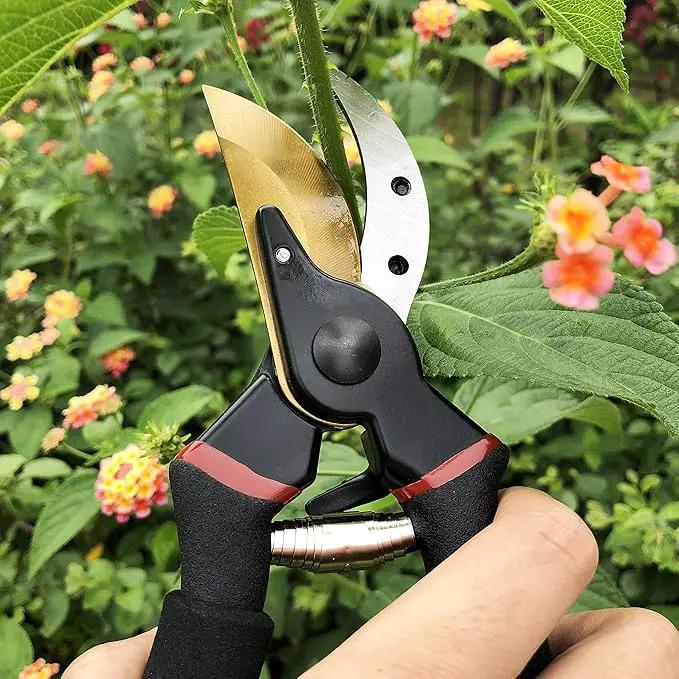 gonicc 8" Professional Premium Titanium Bypass Pruning Shears (GPPS-1003), Hand Pruners, Garden Clippers. by GreenHaven Gardens