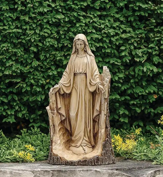 Joseph's Studio by Roman, 14.25" H Carved Our Lady of Grace Garden Statue, Religious Outdoor Decor by GreenHaven Gardens
