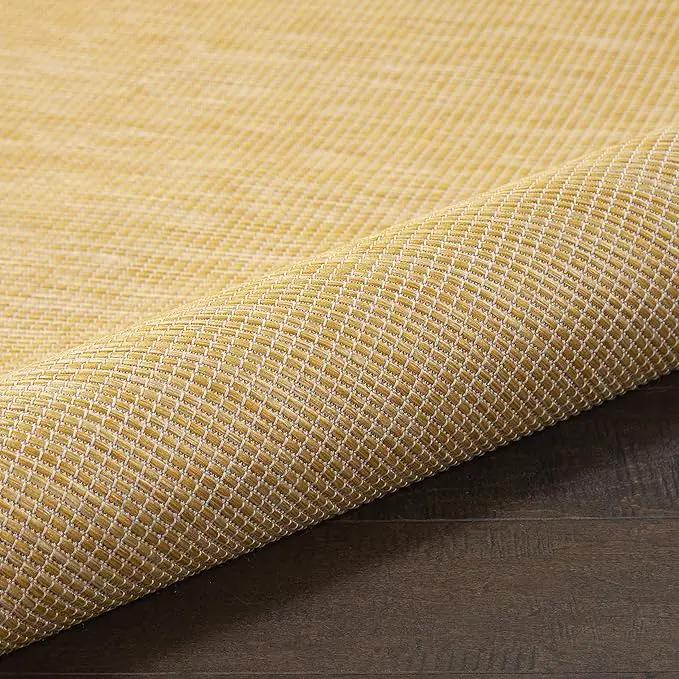 Nourison Home Positano 10' Runner Yellow Fabric Modern Area Rug (10' Runner) by GreenHaven Gardens