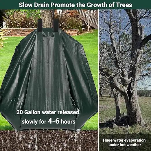 Tree Watering Bags 20 Gallon, Slow Release Gator Bags for Trees, Durable PVC Tree Drip Irrigation Bags with Heavy Duty Zipper, Deep Root Targeting - 3 Pack by GreenHaven Gardens