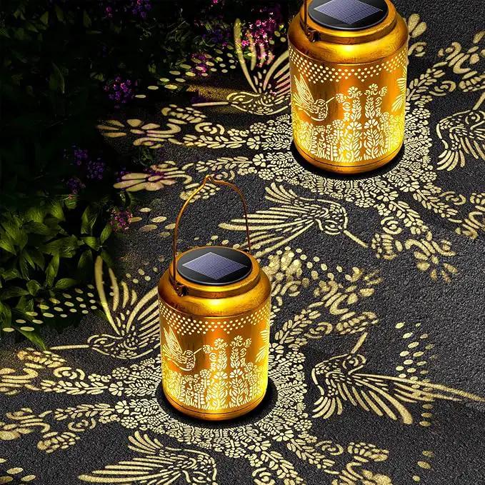 Hyrion Hummingbird Solar Lanterns Outdoor Waterproof Metal Hanging Lights, Garden Decor Gifts for Women, Mom, Grandma Solar Decorations for Yard, Patio, Backyard, Porch, Lawn, Tabletop, Walkway by GreenHaven Gardens