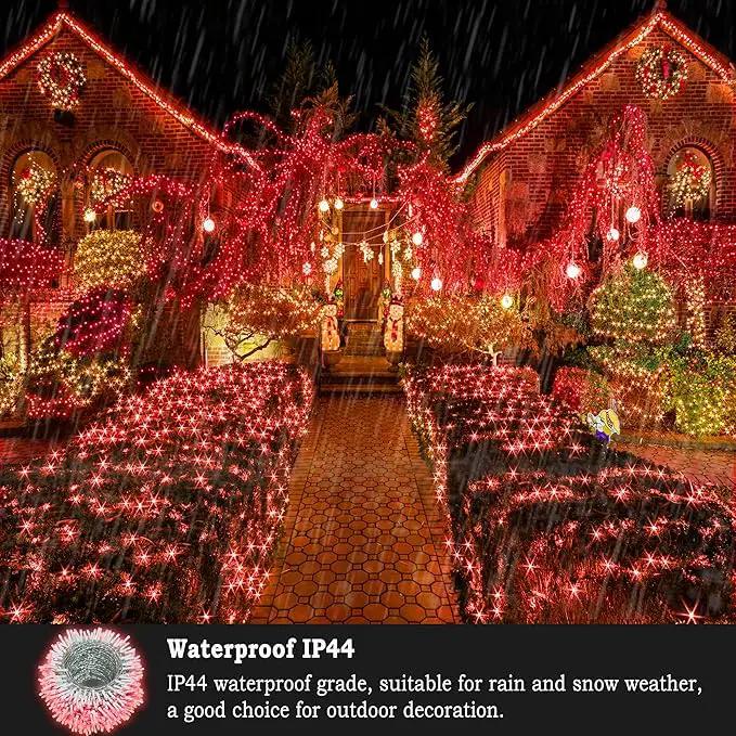 KNONEW 403ft 1000 LED String Lights Outdoor Christmas Lights 8 Modes & Timer Fairy Light Plug in Waterproof LED String Lights for Xmas Yard Tree Wedding Party Holiday Decorations (Red) by GreenHaven Gardens