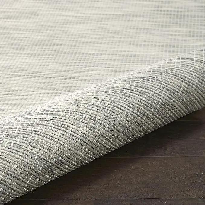 Nourison Home Positano 8' x Round Light Gray Fabric Modern Area Rug (8' Round) by GreenHaven Gardens