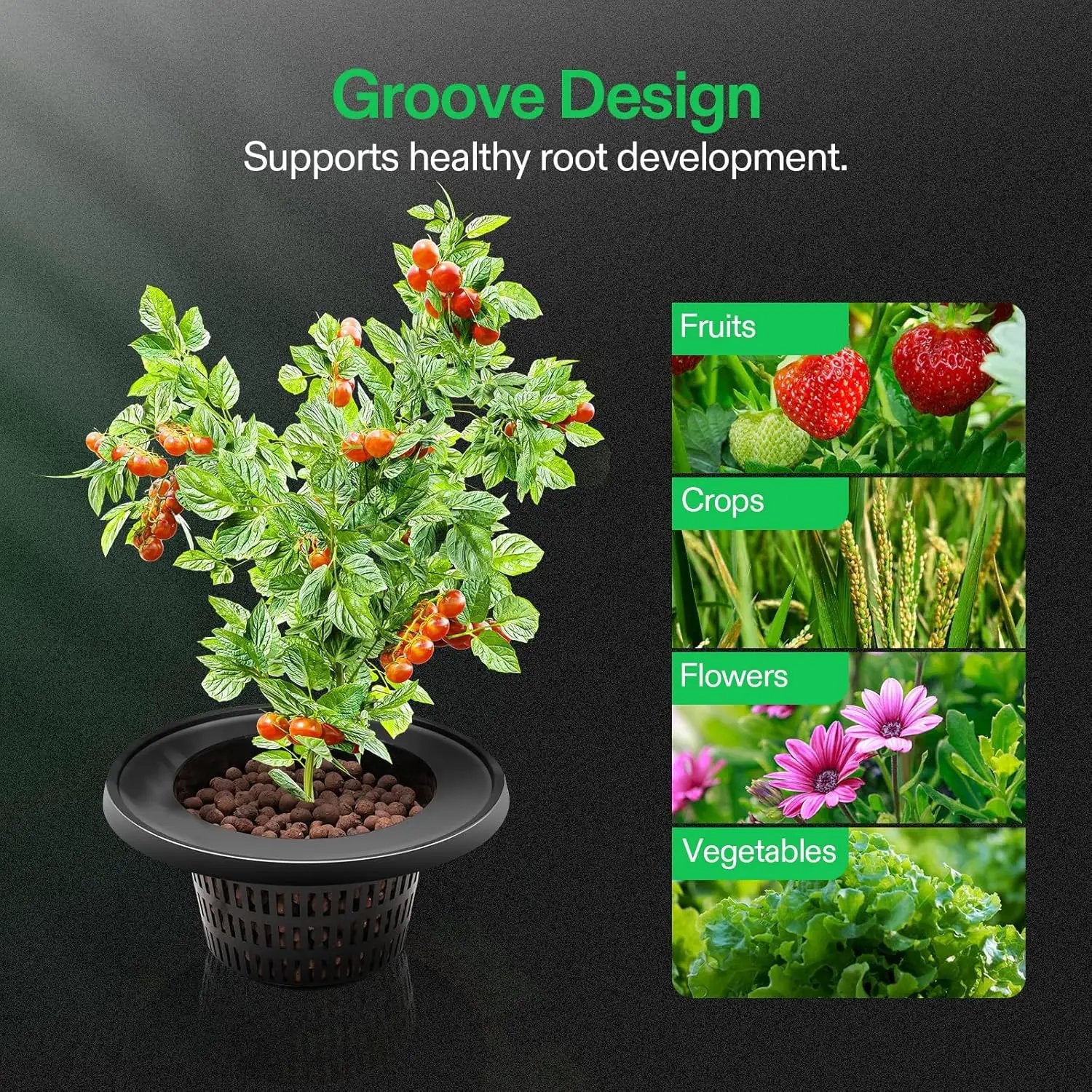 VIVOSUN DWC Hydroponics Grow System with Top Drip Kit, 5-Gallon Deep Water Culture, Recirculating Drip Garden System with Multi-Purpose Air Hose, Air Pump, and Air Stone (4 Buckets + Top Drip Kit) by GreenHaven Gardens