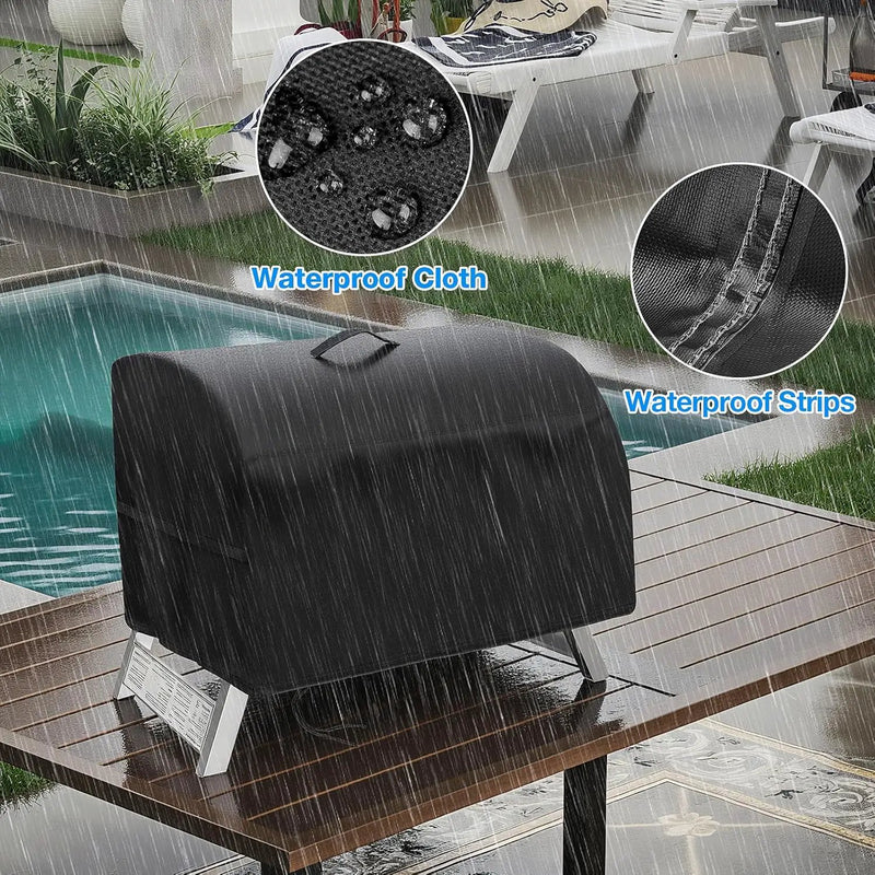 Grill Cover for Hibachi Grill,Outdoor Waterproof Small Tabletop Grill Cover Heavy Duty Camping BBQ Grill Cover - 16 x 11 x 7 Inch by GreenHaven Gardens