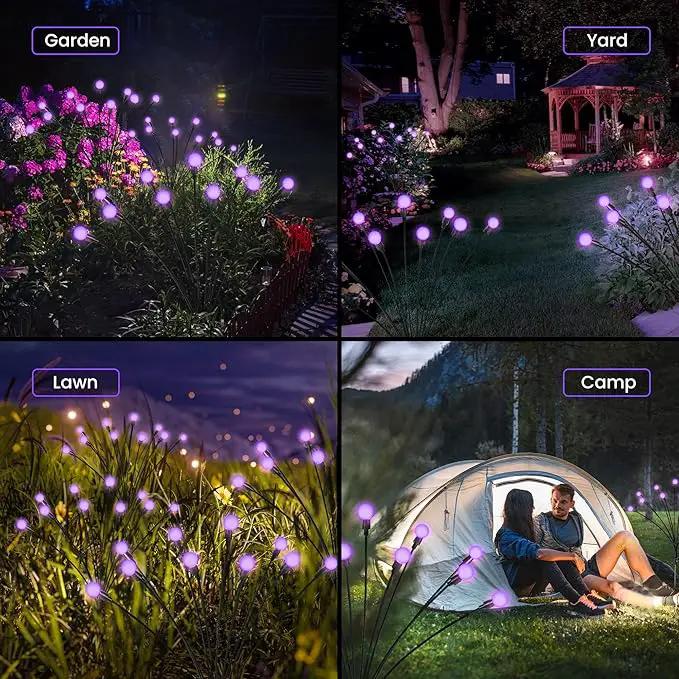 Solar Lights Outdoor Decoration, Waterproof Xmas Outdoor Lights Decor for Yard, Patio, Garden, and Front Porch, 10 LEDs Swing with The Wind (1 Pack, Purple) by GreenHaven Gardens