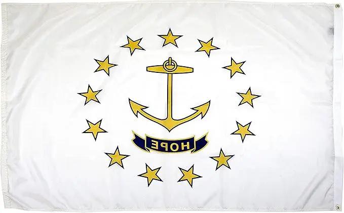 FlagSource Rhode Island Nylon State Flag, Made in the USA, 3x5' by GreenHaven Gardens