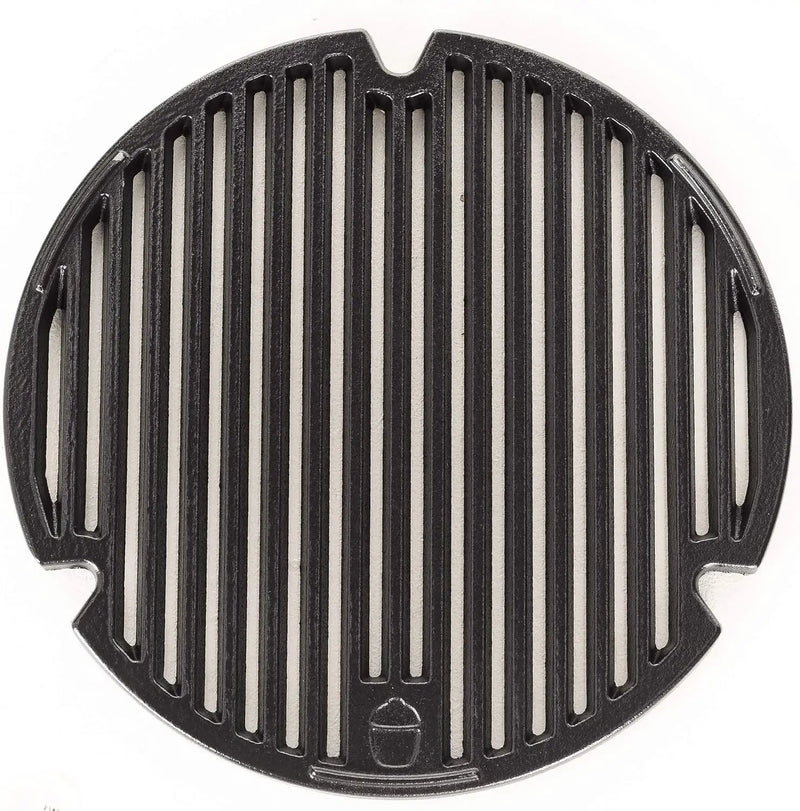 Kamado Joe KJ13RH Joe Jr. 13.5 inch Portable Charcoal Grill with Cast Iron Cart and Heat Deflectors, Blaze Red and Kamado Joe KJ15090620 Cast Iron Sear Plate by GreenHaven Gardens
