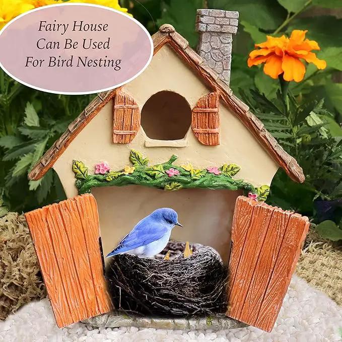 Meadow & Oak Fairy House Kit, Outdoor Fairy Garden Kit for Kids & Adults, Fairy Garden House with Doors That Open & Fairy Garden Accessories, Magical Fairy Garden Set Includes Adorable Accessories by GreenHaven Gardens