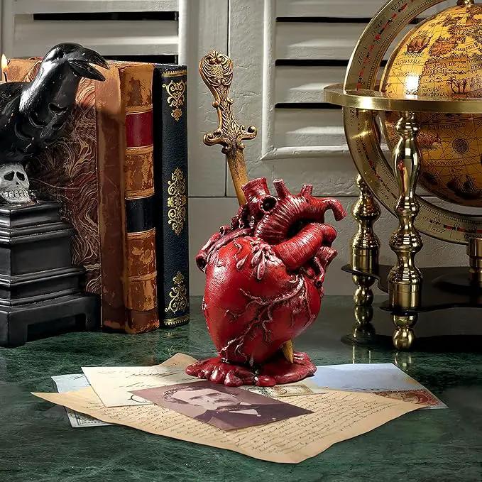 Design Toscano Edgar Allen Poe s Tell-Tale Heart Statue 5 Inch by GreenHaven Gardens