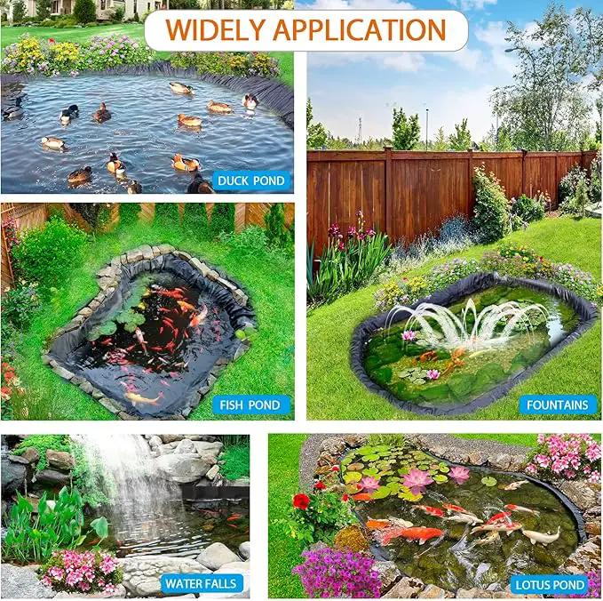 Pond Liners 7 x 10 Feet, Easy Cutting LDPE Pond Liner 20 Mil, High Preformed Koi Pond Liner for Ponds, Streams, Fountains and Garden Waterfall by GreenHaven Gardens