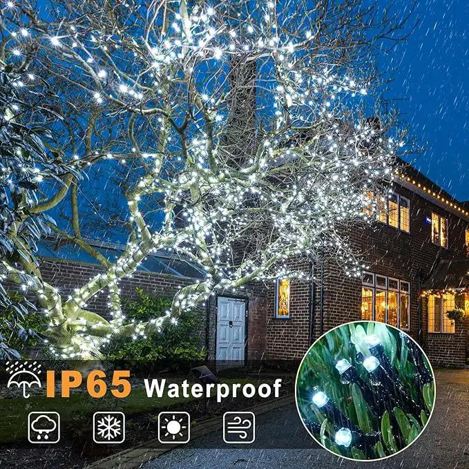 2 Pack Solar String Lights for Outside, Each 79Ft 240 LED Solar Lights Outdoor, 8 Modes Waterproof Solar Powered Christmas Twinkle Light for Backyard Patio Tree Party Garden Decoration, White by GreenHaven Gardens