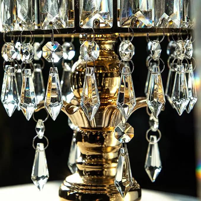 50pcs 38mm Chandelier Crystal Icicle Prisms Replacement Drops Lamp Candle Holders Curtain DIY Parts by GreenHaven Gardens