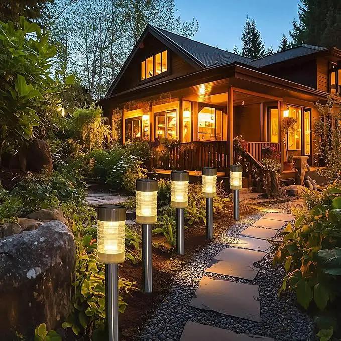 Dazzle Bright Solar Pathway Lights Outdoor, 12 Pack LED Solar Powered Waterproof Garden Lights, Landscape Lighting for Walkway Driveway Lawn Patio Yard Decoration, Warm White by GreenHaven Gardens