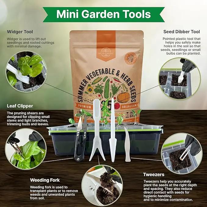 Organo Republic 25 Summer Vegetable & Herb Garden Seeds Variety Pack - 6,820+ Non-GMO Heirloom Veggie & Herb Seeds for Outdoors & Indoor Home Gardening: Tomato, Okra, Bean, Cucumber, Basil, Rosemary by GreenHaven Gardens
