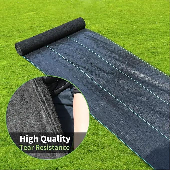4ftx100ft Weed Barrier Landscape Fabric Heavy Duty, 3.2oz Weed Barrier Fabric, Easy Setup Woven Garden Weed Fabric Landscaping Fabric by GreenHaven Gardens