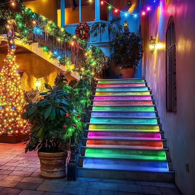 SOLPEX Solar Step Lights for Outside, 24 LEDs Solar Stair Lights Outdoor Waterproof Decor for Porch, Front Door, Stair, Step, Deck, Fence, Balcony, Patio, Wall, Yard, Garden(12 Pack,RGB) by GreenHaven Gardens