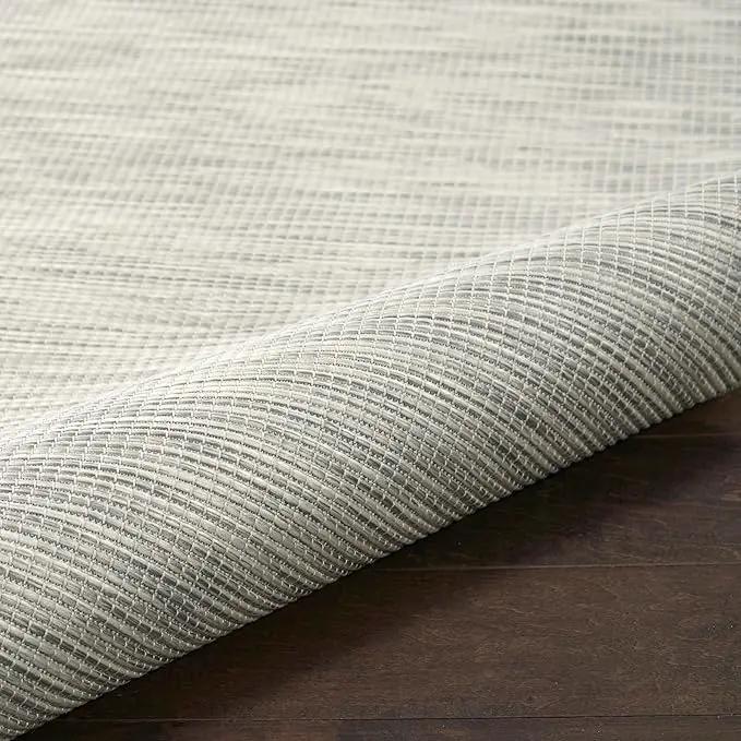 Nourison Home Positano 9' x 12' Light Grey Modern Indoor/Outdoor Rug Polypropylene by GreenHaven Gardens
