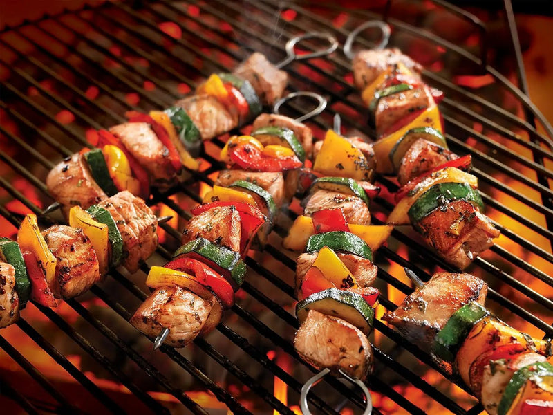 12 Inch Long Metal BBQ Kabob, Stainless Steel Skewers Shish Kebab Skewers 30 Pack (12Inch BBQ Skewers-30p) by GreenHaven Gardens