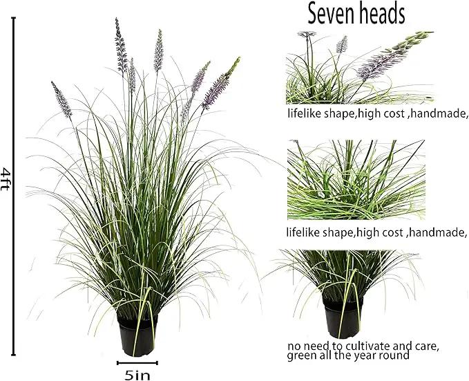 Artificial Plant 47in(1pack) Tall Artificial Lavender Plant,Faux Plants Indoor Home Decorative Artificial Plants & Flowers in Pot Fake Plant, House Plant Indoor by GreenHaven Gardens