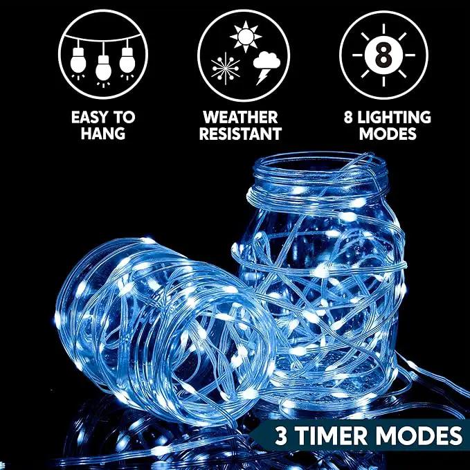 Joiedomi 1200 LED Christmas String Lights Outdoor,394FT Cool White Fairy Light with Remote 8 Modes Timer, Plug in PVC Clear Wire Lighting Decor with Reel for Indoor Dorm Classroom Bedroom Holiday by GreenHaven Gardens