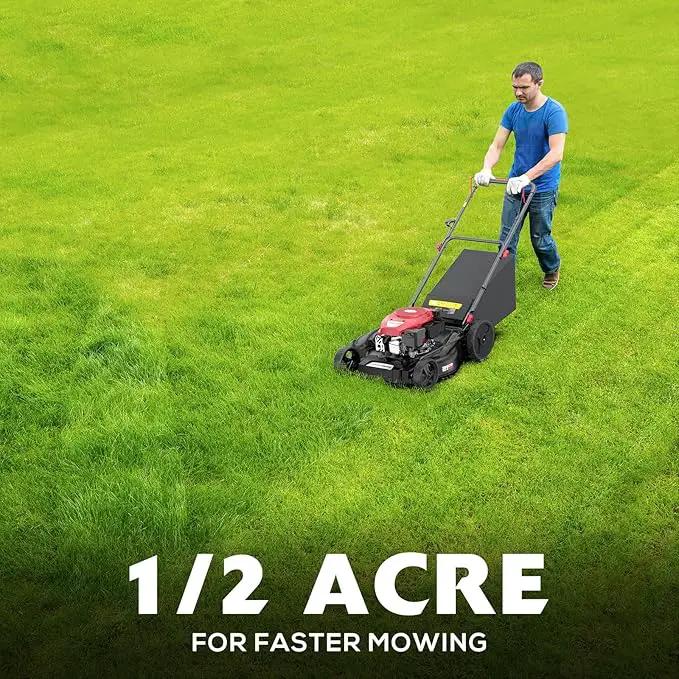 Self Propelled Gas Lawn Mower, 21" with 170cc 4-Cycle OHV Engine 3-in-1 RWD Self-Propelled Lawn Mower (AV8621S1) by GreenHaven Gardens