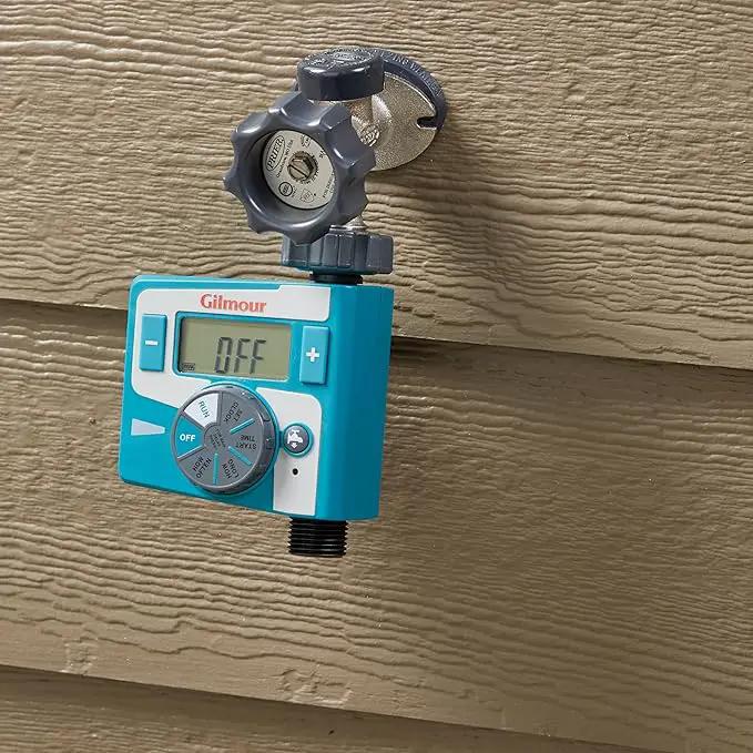 Gilmour Single Outlet Electronic Water Timer for Garden Hose, Irrigation Timer for Sprinklers and Drip Lines, Blue by GreenHaven Gardens