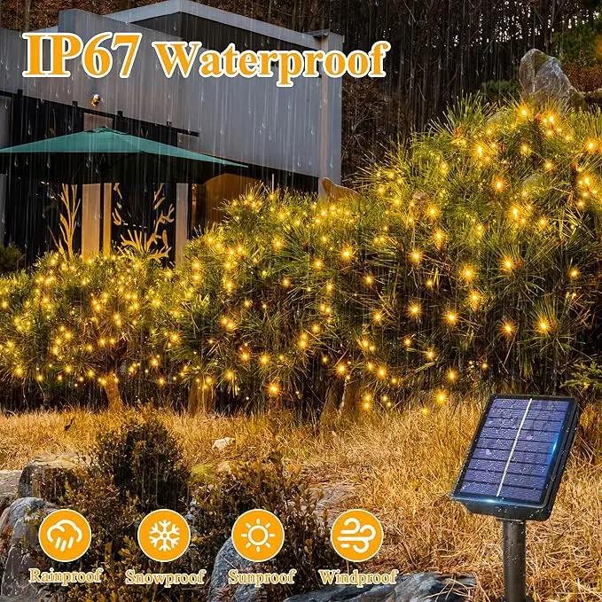 Ollny Solar String Lights for Outside, 2 Pack Total 132FT 400LED Solar Fairy Lights Outdoor, IP67 Waterproof 8 Modes String Lights for Tree Yard Garden Patio Party, Warm White by GreenHaven Gardens